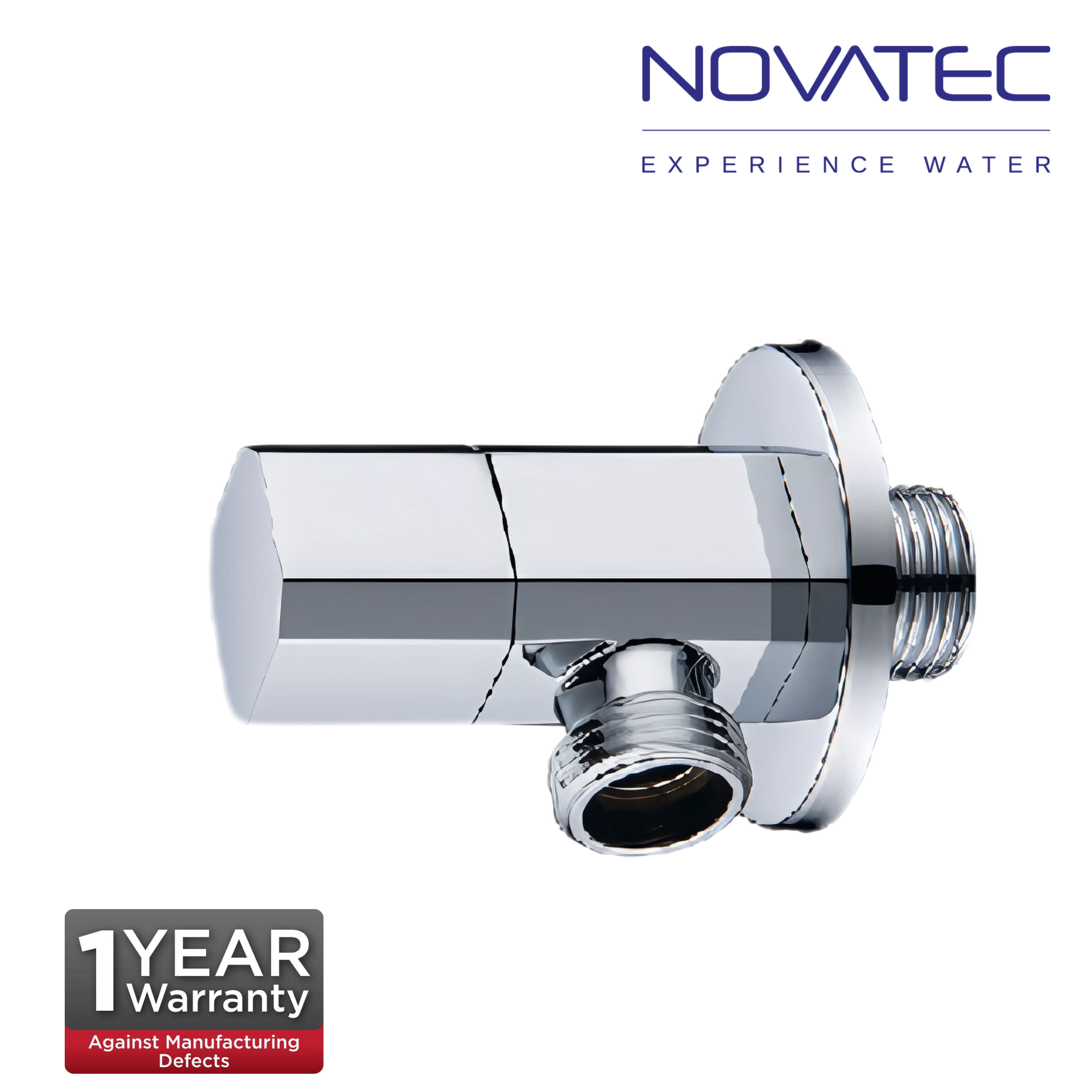 Novatec Chrome Plated Angle Valve With Wall Flange (AV305A)